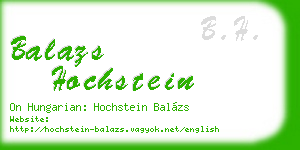 balazs hochstein business card